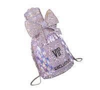 TOWARDSNAN Sophisticated Champagne Bottle Evening Purse Embellished with Rhinestones Shoulder Purse Crossbody Bag for Wedding Sparkling Dinner Bag