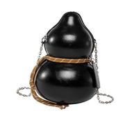TOWARDSNAN Stylish Gourd Design Shoulder Bag with Removable Chain Strap PU Leather Crossbody Purse for Shopping or Parties Unique Gourd Shape Crossbody Bag