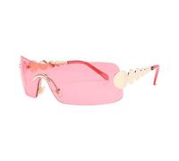 TOWARDSNAN Sunglasses,Sport Shield Women Rimless Oversized One-Pieces Future EyeGlasses