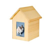 TOWARDSNAN Urn Pet Memorial Urns for Cats Ashes Solid Wood Ashes Box with Photo Frame for Indoor Pet Cinerary Casket