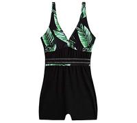 TOWARDSNAN Womens One-piece Flat Angle Bikinis Hollow Out Swimwear Chest Gathered Bathing Suits High V-neck Swimsuits Women One-piece Bikinis Flat Angle Swimsuit