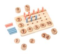TOWARDSNAN Wood Math Activity Board Set Counting Peg Board Toy for Math Learning and Fine Motor Skill Developing Children Gift Logical Skill Toy