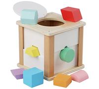 TOWARDSNAN Wooden Puzzles for Boys & Girls Basic Geometry Toddler Puzzles Shape Learning Puzzle Toy for Kids Wooden Puzzles Toy