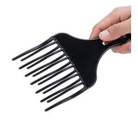 Towarm Hair Comb Insert Afro Hair Pick Hair Fork Comb Plastic High & Low Gear Comb Oil Head Tools Hairdressing Styling Tool Black for Man & Woman 2Pcs (Black-2Pcs)