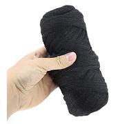 Towarm Wool Hair 1 Roll Black Acrylic Yarn for African Hair Braiding Sengalese Twisting Jumbo Braids/Crochet Faux Locs/Wraps/Dreadlocks (1 Roll, #1)