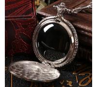 TOWDREU Mini Black Obsidian Scrying Mirror - 1PCS Retro Pocket Watch, Witchcraft Kit for Divination, Meditation & Spiritual Connection