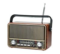 TOWEAR Portable FM AM Radio, Mains and Battery Radio for Home or Outdoor, Small Pocket with Excellent Reception, for Elderly, Easy to Use (Braun)