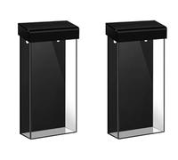 TOWEBOORY 2 Pcs Outdoor Brochure Holder, 4.37 x 9.8 Inch Acrylic Waterproof Wall Mount Literature Organizer with Lid Clear Flyer Display Stand for Pamphlet Booklet Menu Magazine Map (Black)