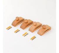 TOWEBOORY 4 Large Wooden Quilt Hanger, 1.18 * 3.15 * 1.77 Inch Solid Beech Wood Tapestry Wall Hangers Blanket Hanger Clamps Hang up and Display Quilts, Tapestries, Rugs, Fiber Art