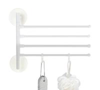 Towel Baar - Adhesive Towel Holder | Space Saver Towel Rotating Wall Mounted Towel Rack | Folding Multiple Arm Bathroom Towel Baar | Hand Towel Rack Shelf for Towels, Bath Balls, Brushes
