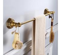 Towel Bars Towel Rails Space Aluminum Antique Double Rod Retro European Hanging Rack Bathroom Bar Racks(A Single Pole 40cm)