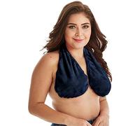 Towel Bra, Women Breast-Feeding Tube Top, Towel Bra Bath Hanging Neck Tube Top Sports (Black,L)