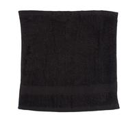 Towel City Luxury Face Towel Black (One Size)