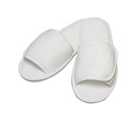 Towel City Men's Open Toe Slippers in White | Size: 4 Towel City White 4