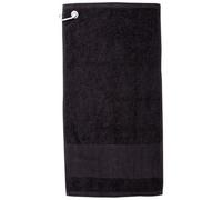 Towel City Printable Border Golf Towel Black (One Size)