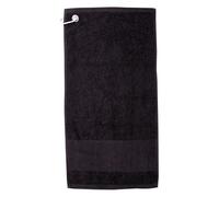 Towel City Printable Cotton Golf Towel Black (One Size)