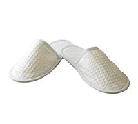 Towel City Waffle Mule Slippers SIZE 4 to 7 COLOUR White