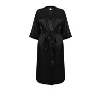 Towel City Women's Satin Robe in Black | Size: 12-14 Towel City Black 12-14