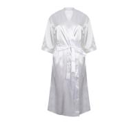 Towel City Women's Satin Robe in White | Size: 16-18 Towel City White 16-18