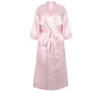 Towel City Women's satin robe - Side pockets, Self-fabric tie belt