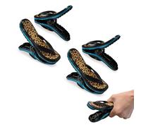 Towel Clips 2Pcs,Big Size Black Leopard Plastic Clothes Pegs Hanging Clip Clamps to Keep Your Towel from Blowing Away for Gift and Family Daliy Use