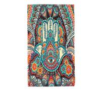Towel Culture Hebrew Hamsa Art Evil Eye Absorbent Microfiber Towels Large Bathsheet For Bathroom Sport Spa 27.5X16In