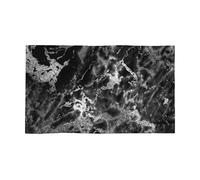 Towel,Hand Towel,Face Wash Cloth Soft Bath hand towels for Hotel Gym 27.5 x 16 in,Black Silver Graphite Gray Marble Stone