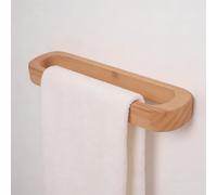 Towel Holder, Bamboo Towel Rack, Wall Mounted Towel Bar for Bathroom and Kitchen, Natural Wooden Decorative Towel Rail