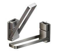 Towel Holder For Bathroom - 2 Pack Foldable Bathroom Hanger Rail | Suction Cup Towel Holder | Strong Vacuum Hook For Glass Shower Door, Restroom, Kitchen, Hotel, Dorm, Household Use