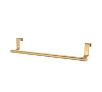 Towel Holder For Bathroom Wall Towel Rack Over Door Towel Bar Hanging Holder Stainless Steel Bathroom Kitchen Cabinet White Black Towel Rag Rack Shelf Hanger (Color : Gold, Size : S 23X6.2cm)