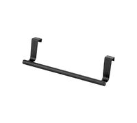 Towel Holder For Bathroom Wall Towel Rack Over Door Towel Bar Hanging Holder Stainless Steel Bathroom Kitchen Cabinet White Black Towel Rag Rack Shelf Hanger (Color : Black, Size : S 23X6.2cm)