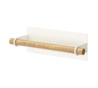 Towel Holder Towel Bar Rack Hanger Rail With Wooden Rod And Silicone Ends For Secure Hold Uses Vertical Space And Keeps Towels Accessible