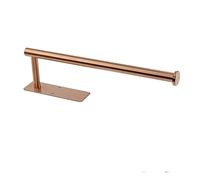 Towel Holder Under Cabinet, Self Adhesive or Drilling Paper Towel Holder Under Cabinet with Screws Aluminum Paper Towels Rolls for Kitchen, bathroom, Washroom (Color : Rose Gold)
