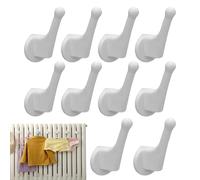 Towel Hooks, 10-Pieces Heavy Duty Organization, Hooks for Round Radiators, for Home Dormitory Hotel Apartment Handbag Coat Grocery Clothes