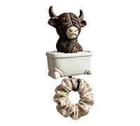 Towel Hooks for Bathroom - Bathroom Wall Hooks Towel Rack Funny Cow Characters Resin | For Home, Shower, Kitchen, Bedroom, Dorm, Farmhouse, Clothes, Robe, Loofah Keys