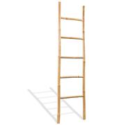 vidaXL Towel Ladder with 5 Rungs Bamboo 150 cm