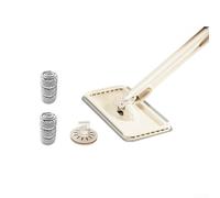 Towel Mop for Sink, Flat For Surface Cleaning Mop for Bathroom and Kitchen, Wall-Mounted Hands-For Small Mop with Hook, 32 x 8 cm, White (D)