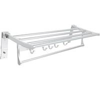 Towel Mounted Shelves Wall Shelving Over The Toilet Shelf Kitchen Cosmetic Holder Wall Floating Shelves Toothbrush Holder Aluminum Telescopic Shampoo Rack
