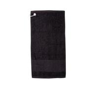 Towel of golf à bordure imprimable Towel City Golf Noir 40x60 cm