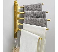 Towel rack 180º rotating towel rail with 5 bars for wall mounting, Noval Design WFJ