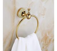 Towel Rack Bathroom Hardware Set, All Copper Double Layer European Gold Jade Towel Bar Rack, Towel, Clothes Hook, Toilet Paper Holder Bathroom Hardware/Towel