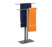 Towel rack Durable Grey Towel Stand Freestanding Towel Stand 2 Bars Towel Holder