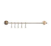 Towel Rack Holder Made of Brushed Brass Solid Round Bottom Towel Rack,Home Towel Bar Rail, /Have Hooks/B