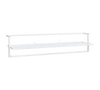 Towel Rack Iron Wall-mounted Towel Hanger Floating Shelf Black/White vidaXL