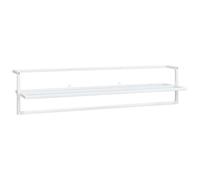 Towel Rack Iron Wall-mounted Towel Hanger Floating Shelf Black/White vidaXL