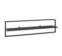 Towel Rack Iron Wall-mounted Towel Hanger Floating Shelf Black/White vidaXL