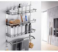 Towel Rack Multifunctional Shelf Towel Rack For Bathroom Stainless Steel Towel Rack For Bathroom Towel Rail Multi Towel Rail Nail- Towel Rack For Bathroom Kitchen/Athr