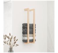 Towel Rack Solid Pine Wood Natural 23x18x90cm Wall-Mounted Shelf Rustic Extra