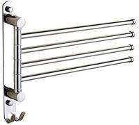 Towel Rack - Stainless Steel Swivel Towel Bar, Bathroom, Bathroom Towel Rack Porous Tower Hanger/Four Shots