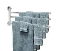 Towel Rack, Stainless Steel Towel Rail Bathroom Storage Shelf with 2 Towel Bar Wall Mounted Towel Holder for Bathroom Hotel Kitchen(3 Arms)